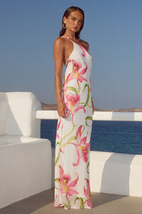 SONDREY ONE SHOULDER MAXI DRESS - CELINA PINK