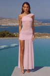 SORELLI ONE SHOULDER MINI DRESS - MUSK