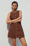 STELLA MINI DRESS - CHOCOLATE