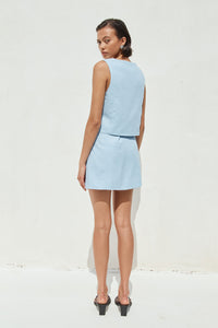 STELLA MINI SKIRT - SKY BLUE