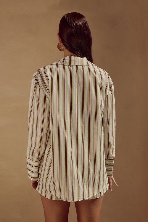 SUNMOR SHORT - VORY STRIPE