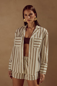 SUNMOR SHIRT - VORY STRIPE