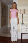 ZAVI STRAIGHT LEG JEANS - WHITE