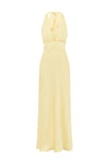 SYLVIE PLUNGE V-NECK MAXI DRESS - BUTTERMILK