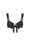 TAHITI TOP - BLACK POLKA