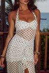 TALLULA MAXI DRESS - WHITE POLKA