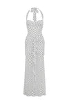 TALLULA MAXI DRESS - WHITE POLKA