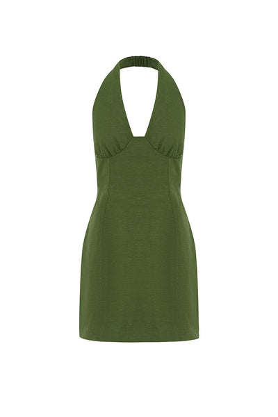 TANZIA MINI DRESS - KHAKI