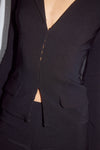 TASHI BLAZER TOP - BLACK