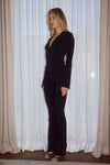 TASHI TAILORED FLARE PANTS - BLACK