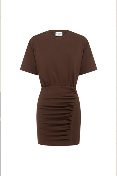 TAYLOR MINI DRESS - CHOCOLATE