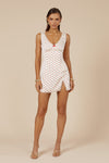 TERESA MINI DRESS - WHITE DOT