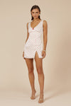 TERESA MINI DRESS - WHITE DOT