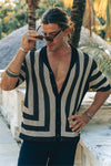 THEO KNIT SHIRT - SAND/BLACK