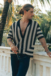THEO KNIT SHIRT - SAND/BLACK