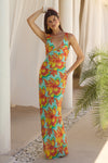 TIANA MAXI DRESS - DIAZ AQUA