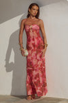 TISHA SHEER MAXI DRESS - MOANA PINK