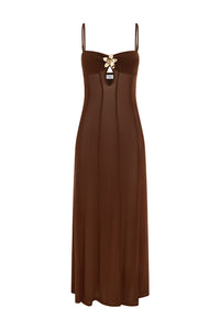 TISHA MAXI DRESS - ESPRESSO