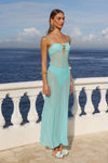 TISHA MAXI DRESS & BELLA BRIEF - AQUA