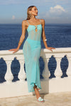 TISHA MAXI DRESS & BELLA BRIEF - AQUA