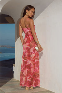 TISHA SHEER MAXI DRESS - MOANA PINK