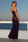 TISHA SHEER MAXI DRESS - BLACK