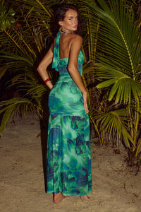 TORTINA MAXI DRESS - CALISTA GREEN