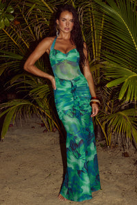 TORTINA MAXI DRESS - CALISTA GREEN