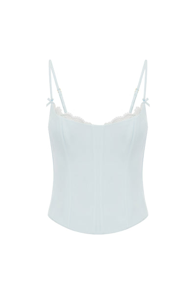 VALERIE LACE TRIM BUSTIER - ICE BLUE