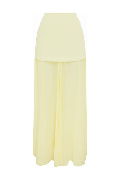 VALLETTA MAXI SKIRT - LEMON