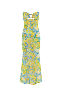 VELZY STRAPLESS DRESS - ANACAPRI LEMON