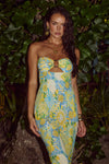 VELZY STRAPLESS DRESS - ANACAPRI LEMON