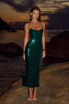 VESINA MIDI DRESS - EMERALD