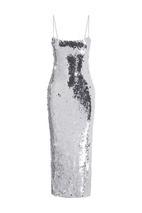 VESINA MIDI DRESS - SILVER