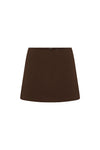 VIENO FITTED MINI SKORT - BITTER CHOCOLATE