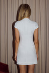 VIENO KEYHOLE FITTED MINI DRESS - WHITE