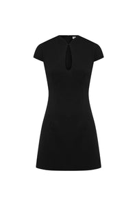 VIENO KEYHOLE FITTED MINI DRESS - BLACK