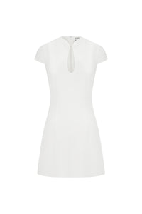 VIENO KEYHOLE FITTED MINI DRESS - WHITE