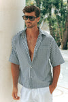 VINCENZO SHIRT - BLACK/WHITE STRIPE