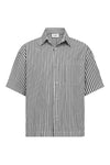 VINCENZO SHIRT - BLACK/WHITE STRIPE