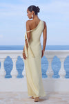VIOLA ONE SHOULDER MAXI DRESS - BUTTERMILK