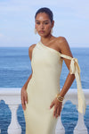 VIOLA ONE SHOULDER MAXI DRESS - BUTTERMILK