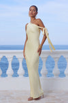 VIOLA ONE SHOULDER MAXI DRESS - BUTTERMILK