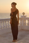 VIOLA ONE SHOULDER MAXI DRESS - NOIR