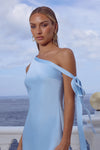 VIOLA ONE SHOULDER MAXI DRESS - SKY BLUE
