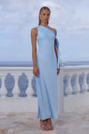 VIOLA ONE SHOULDER MAXI DRESS - SKY BLUE