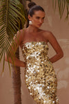 GABOURNE DRESS - GOLD