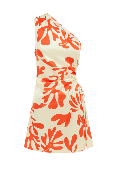 AVIANNA ASYM DRESS - ORANGE BOTANICA