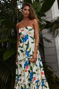 DARIA MAXI DRESS - WHITE FLORAL