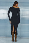 CASA MIDI DRESS - BLACK